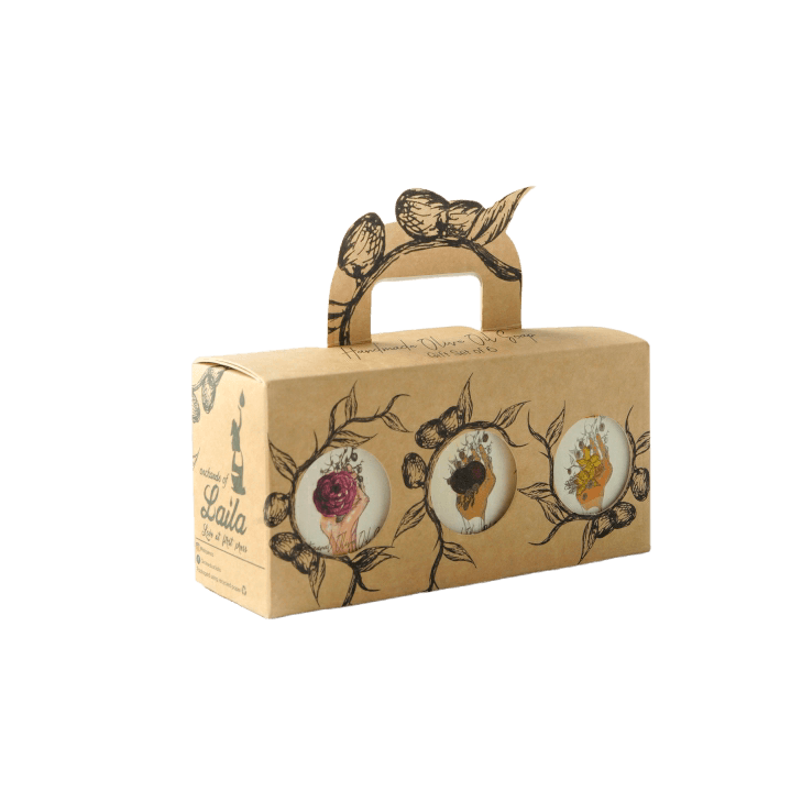 Orchards of Laila gift set of six olive oil soaps